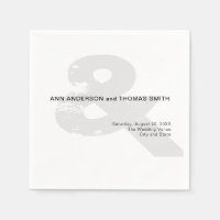 Modern Rustic Ampersand Wedding Paper Napkin