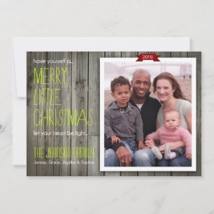 Modern Rustic Beachy Christmas Photo Card