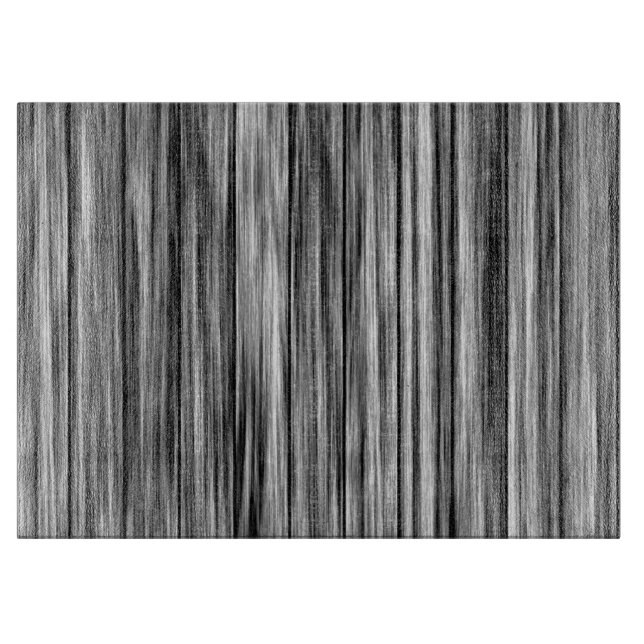 Modern rustic black grey wood grain pattern cutting board (Front)