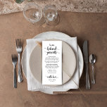 Modern Rustic, Black, Place Setting Thank You Card<br><div class="desc">This is the Modern Rustic, Black, Dinner Place Setting Thank You Cards. Share the love and show your appreciation to your guests, when they sit down at their seat and read this personalised charming thank you place setting card. It's a wonderful way to kick off your special day celebration! Please...</div>