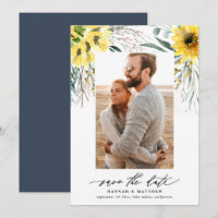 Modern rustic botanical eucalyptus sunflower photo