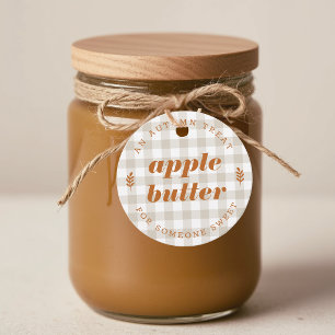 Modern Rustic Buffalo Check Autumn Treat Favour Tags