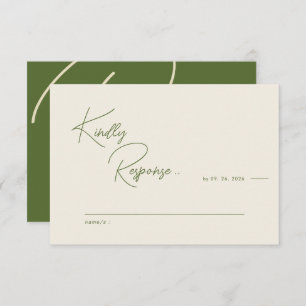 Modern Rustic Charm Wedding Response Card