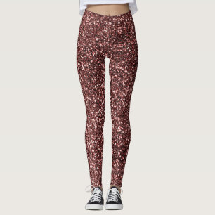 Modern Rustic Classic Glitter Leggings