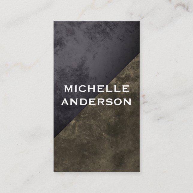 Modern Rustic Colour Blocks Business Card (Front)
