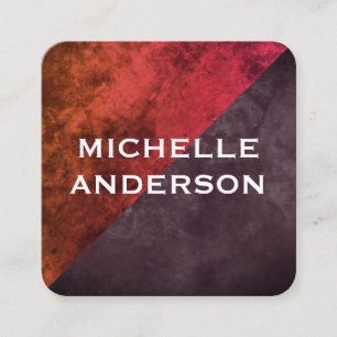 Modern Rustic Colour Blocks Square Business Card