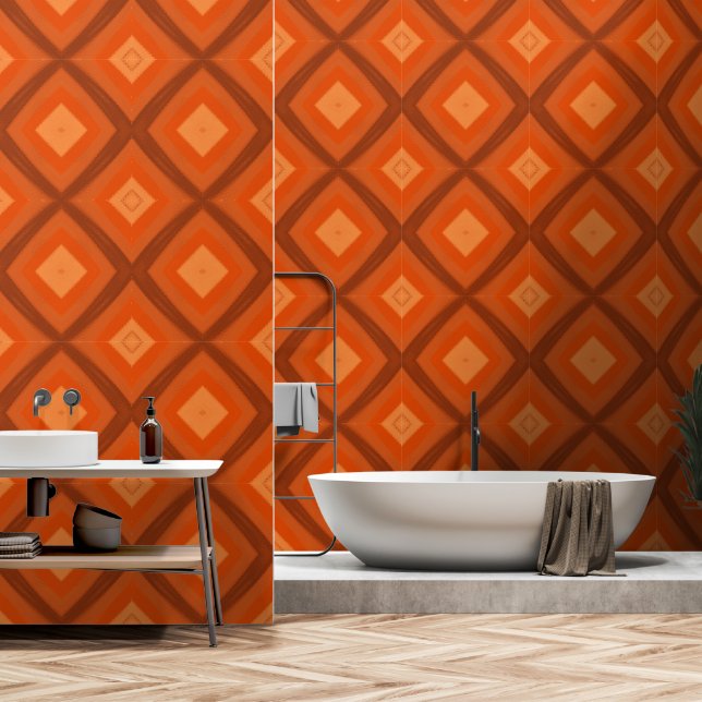 Modern Rustic Cute Diagonal Wallpaper (Bathroom)