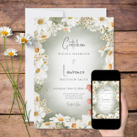 Modern Rustic Daisy Frame Green