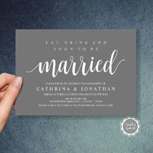 Modern Rustic, Engagement Party Celebration Invita Invitation