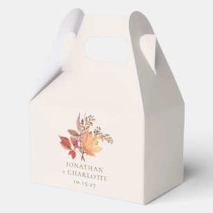 Modern Rustic Fall Boho Flower Wedding  Favour Box