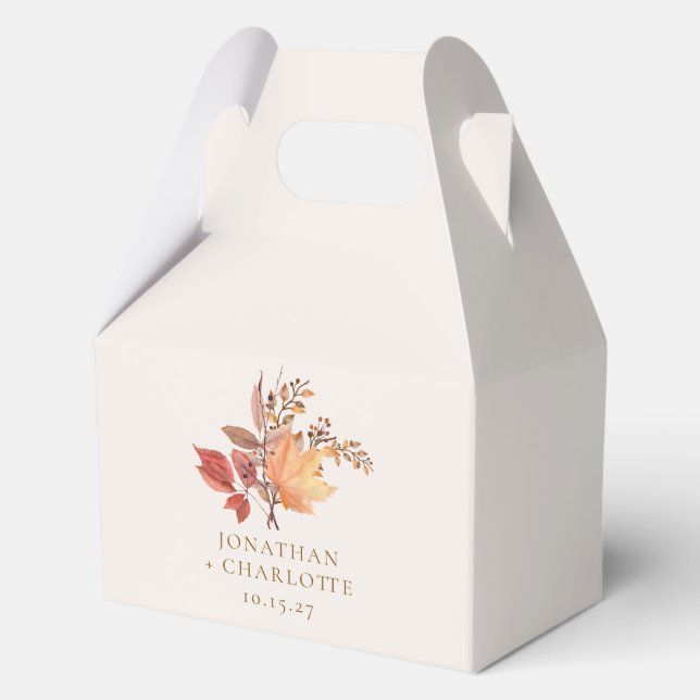 Modern Rustic Fall Boho Flower Wedding  Favour Box (Front)
