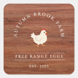 Modern Rustic Farmhouse Business Square Sticker