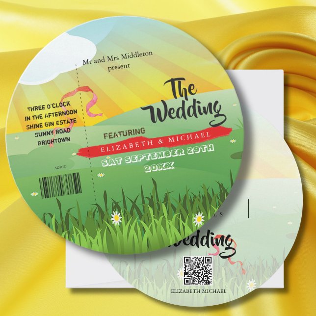 Modern Rustic Festival  Wedfest Wedding Invitation (Creator Uploaded)