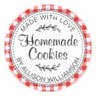 Modern Rustic Homemade Cookies Red Check