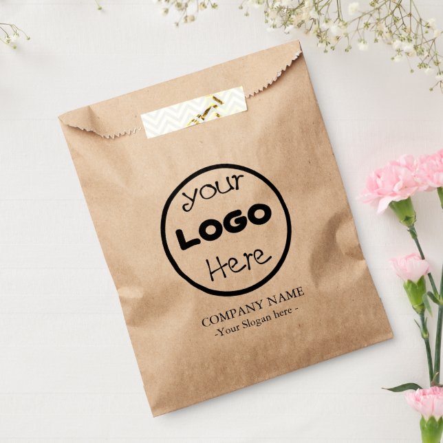 Modern Rustic Kraft Company Business Logo  Favour Bags (Sealed)