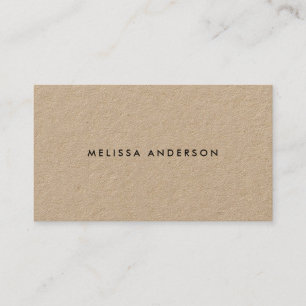 Modern rustic kraft paper business cards