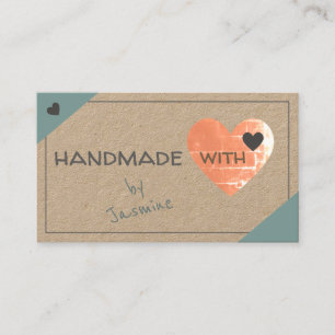 Modern Rustic Kraft Paper Pretty Design Handcraft Business Card