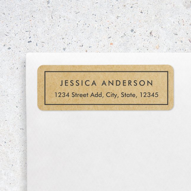 Modern Rustic Kraft Return Address (Creator Uploaded)
