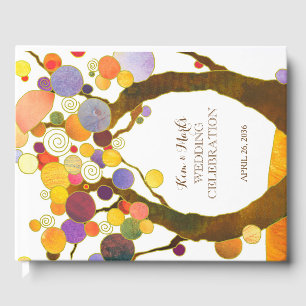 Modern Rustic Love Trees Wedding Guest Book