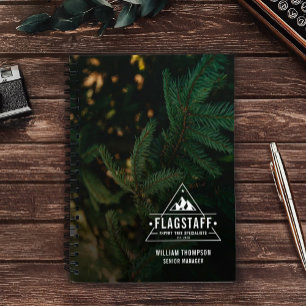 Modern Rustic Masculine Mountain Tree Arborist Notebook