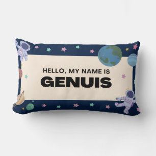 Modern Rustic Monogram Custom Family Name Sage Lum Lumbar Cushion