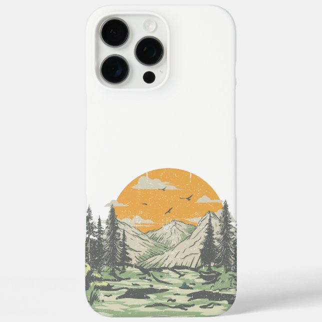 Modern Rustic Mountain Forest Case-Mate iPhone Case (Back)