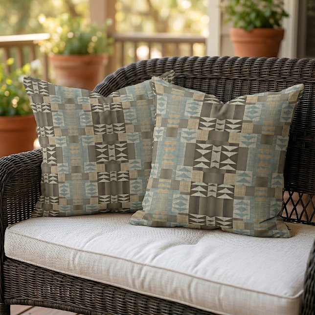 Modern Rustic Native Tribal Art Pattern Cabin Cushion (Creator Uploaded)