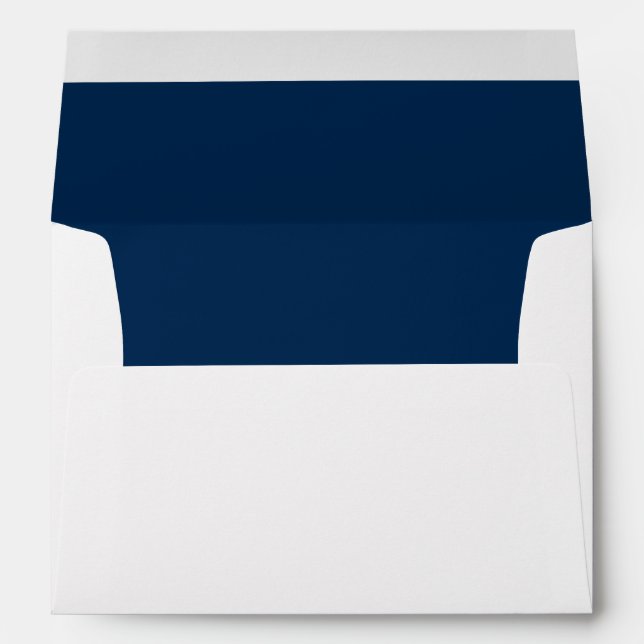 Modern Rustic Navy Blue   Envelope (Back (Bottom))