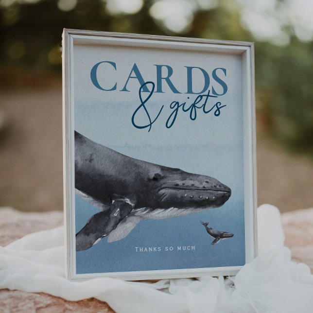 Modern Rustic Ocean`Baby Shower Cards and Gifts Poster (Creator Uploaded)