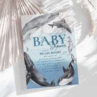 Modern Rustic Ocean Creatures Baby Shower