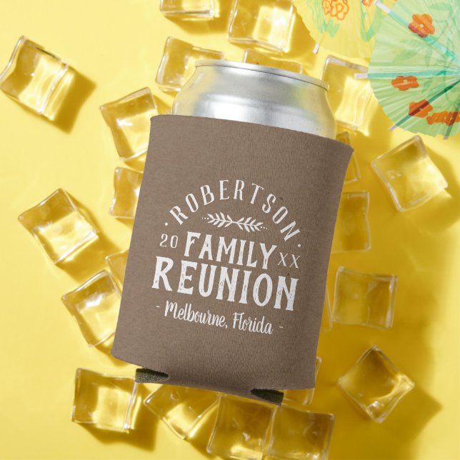 Modern Rustic Personalised Family Reunion Can Cooler (In Situ Summer)