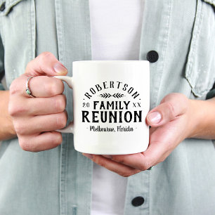 Modern Rustic Personalised Family Reunion Coffee Mug