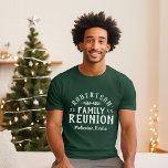 Modern Rustic Personalised Family Reunion Tee<br><div class="desc">Create a custom keepsake Family Reunion t-shirt for babies, kids and adults. Personalise it with your family name, the year, location or any other custom text. Click the Customise It button to change fonts and colours, add your own text and photos. Select from all of our clothing styles to create...</div>