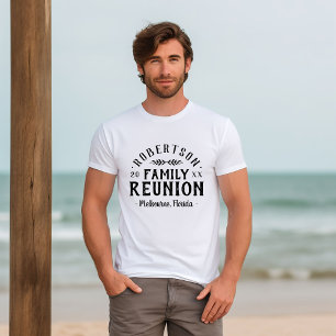 Modern Rustic Personalised Family Reunion Tee