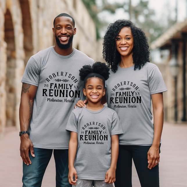 Modern Rustic Personalised Family Reunion Tee (Creator Uploaded)