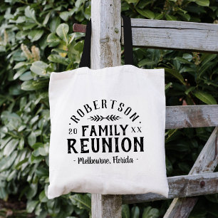 Modern Rustic Personalised Family Reunion Tote Bag