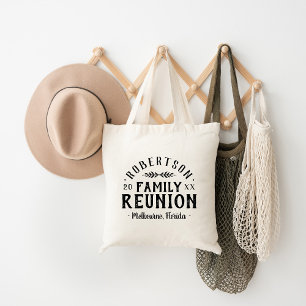 Modern Rustic Personalised Family Reunion Tote Bag