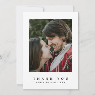 Modern Rustic Photo Engagement Thank You Card