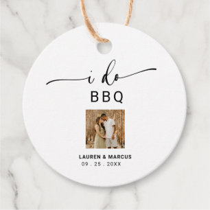 Modern Rustic Photo I Do BBQ  Favour Tags