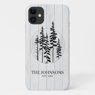 Modern Rustic Pine Tree Farmhouse Case-Mate iPhone Case