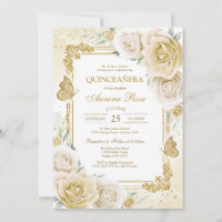 Modern Rustic Quinceanera Invitation