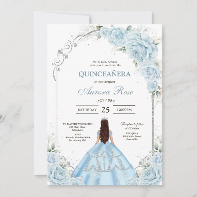 Modern Rustic Quinceanera Invitation (Front)