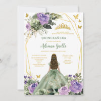 Modern Rustic Quinceanera Invitation