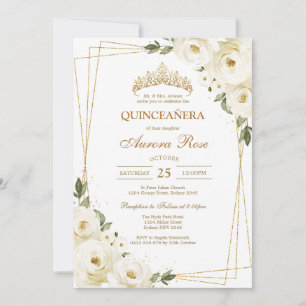 Modern Rustic Quinceanera Invitation