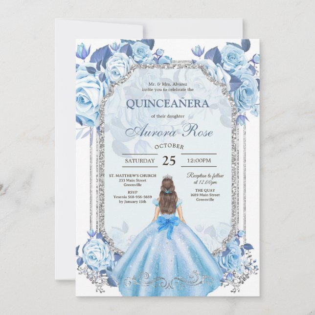 Modern Rustic Quinceanera Invitation (Front)