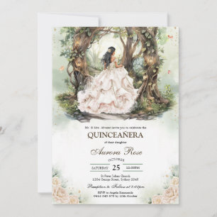 Modern Rustic Quinceanera Invitation