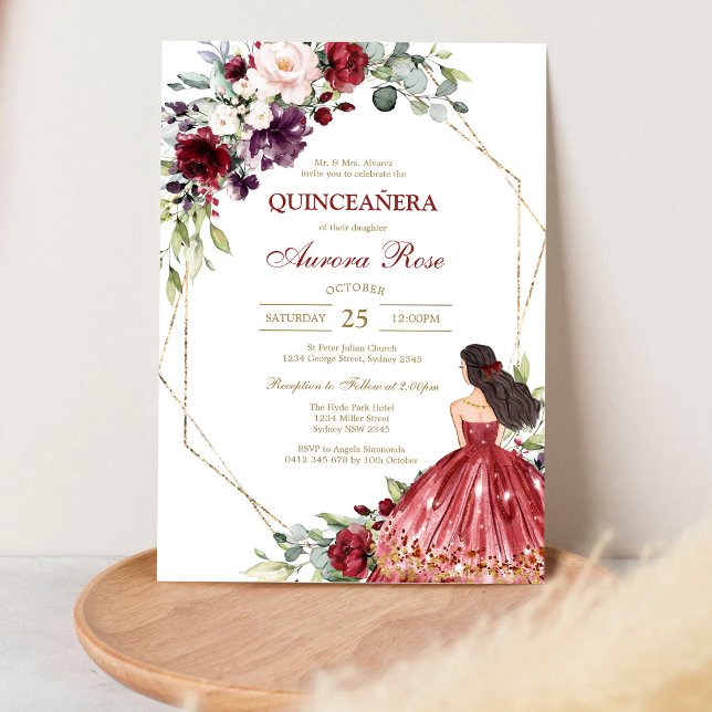 Modern Rustic Quinceanera Invitation (Creator Uploaded)
