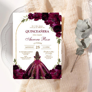 Modern Rustic Quinceanera Invitation