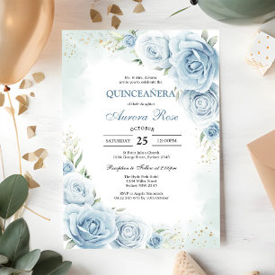 Modern Rustic Quinceanera Invitation