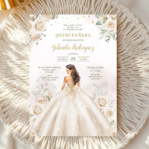 Modern Rustic Quinceanera Invitation